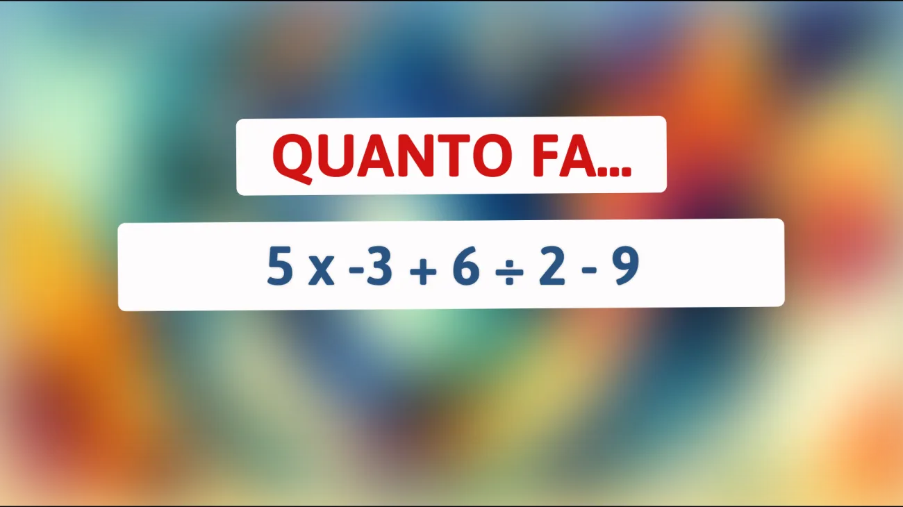\"Il Rompicapo Matematico che Solo le Menti Più Acute Riescono a Risolvere: Accetti la Sfida?\""