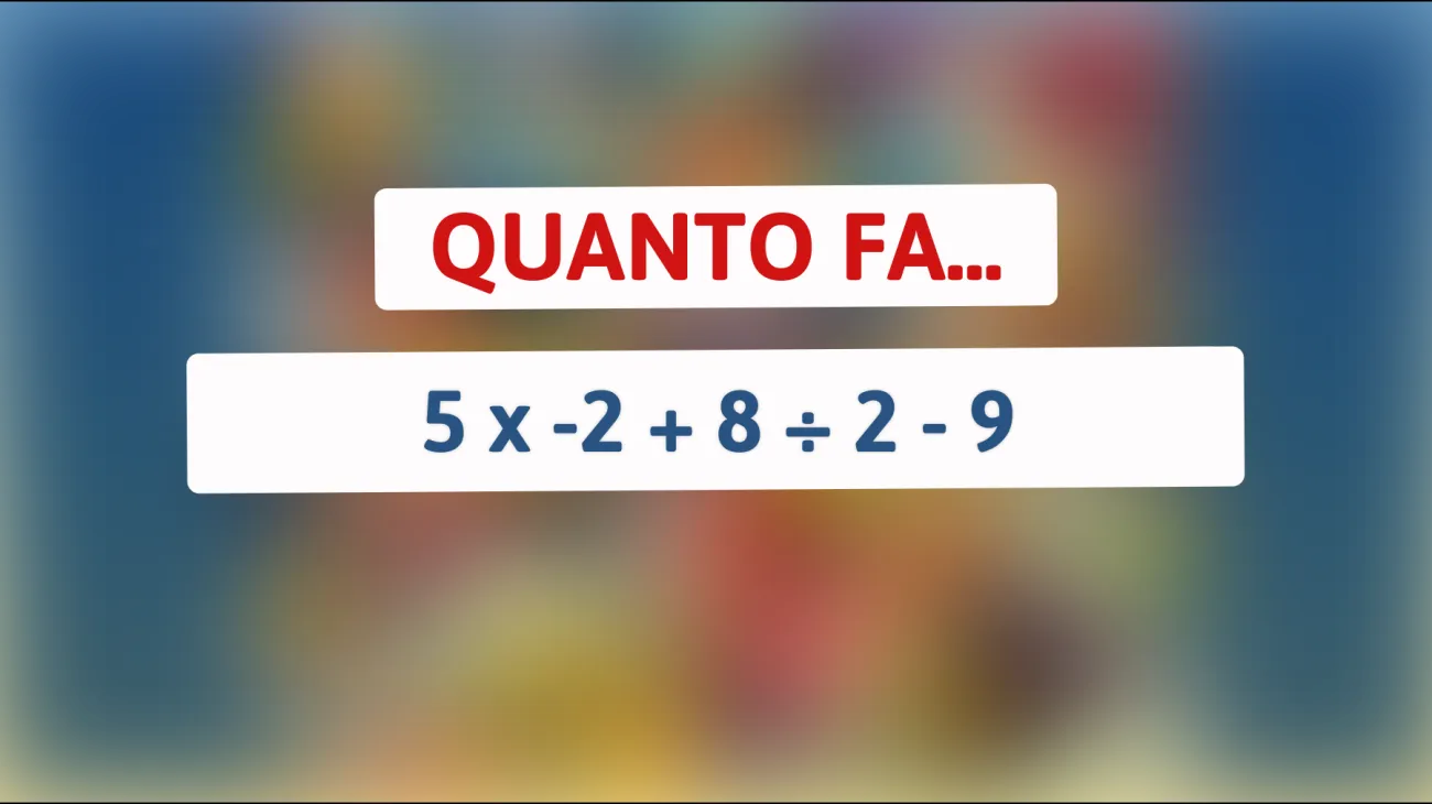 Solo il 1% riesce a risolvere questo enigma matematico: riesci a trovare la soluzione corretta?"